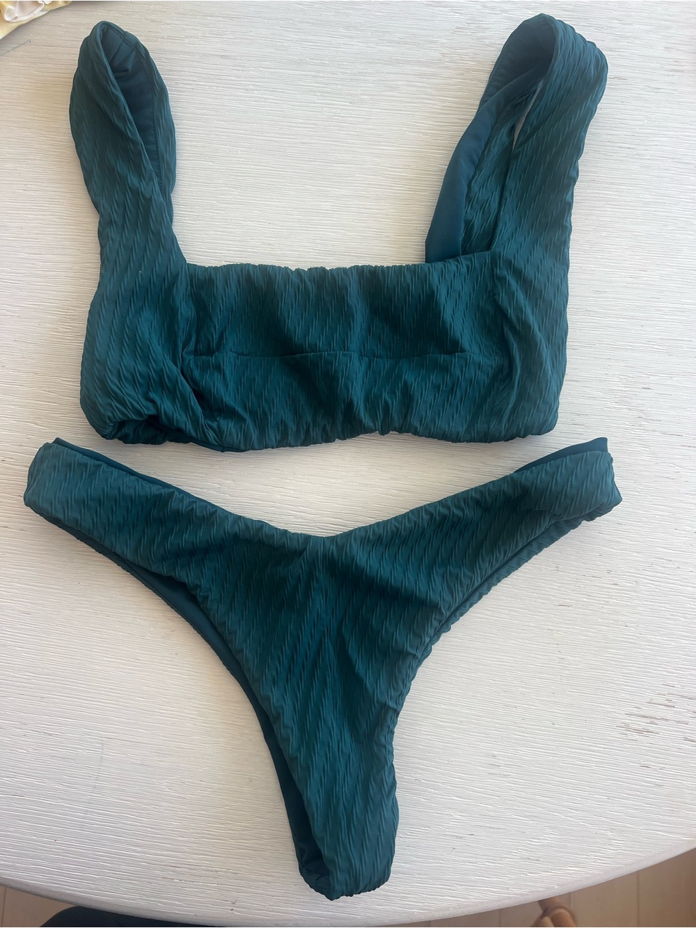 Fella Textured Deep Teal Women's Bikini Set - Two Piece Swim